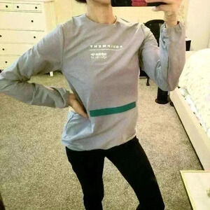 ADIDAS Equipment Rare slate grey green white pullover running workout ja…